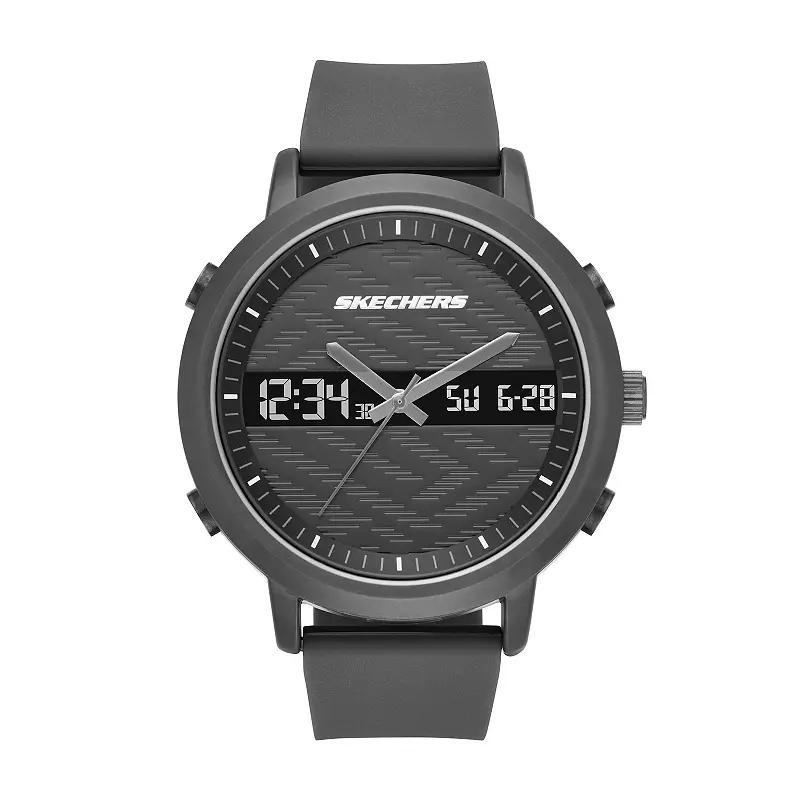 Skechers® Men's Lawndale Red Silicone Analog-Digital Watch, Size: Large Product Image