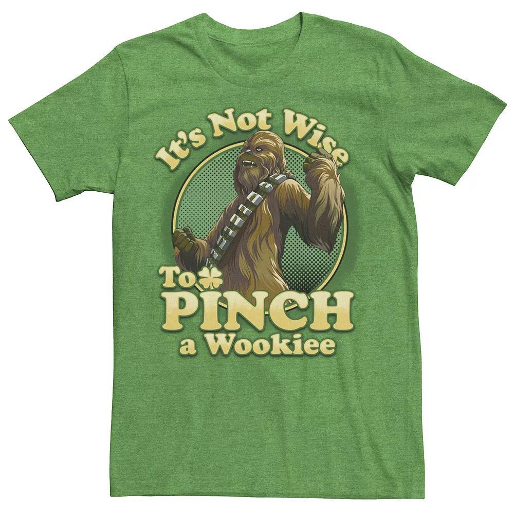 Men's Star Wars Chewbacca It's Not Wise To Pinch A Wookie Tee, Size: 3XL, Kelly Grey Product Image
