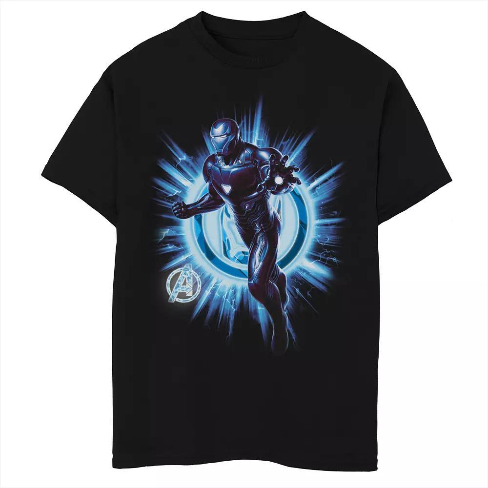 Boys 8-20 Marvel Avengers Endgame Iron Man Burst Graphic Tee, Boy's, Size: Large, Black Product Image