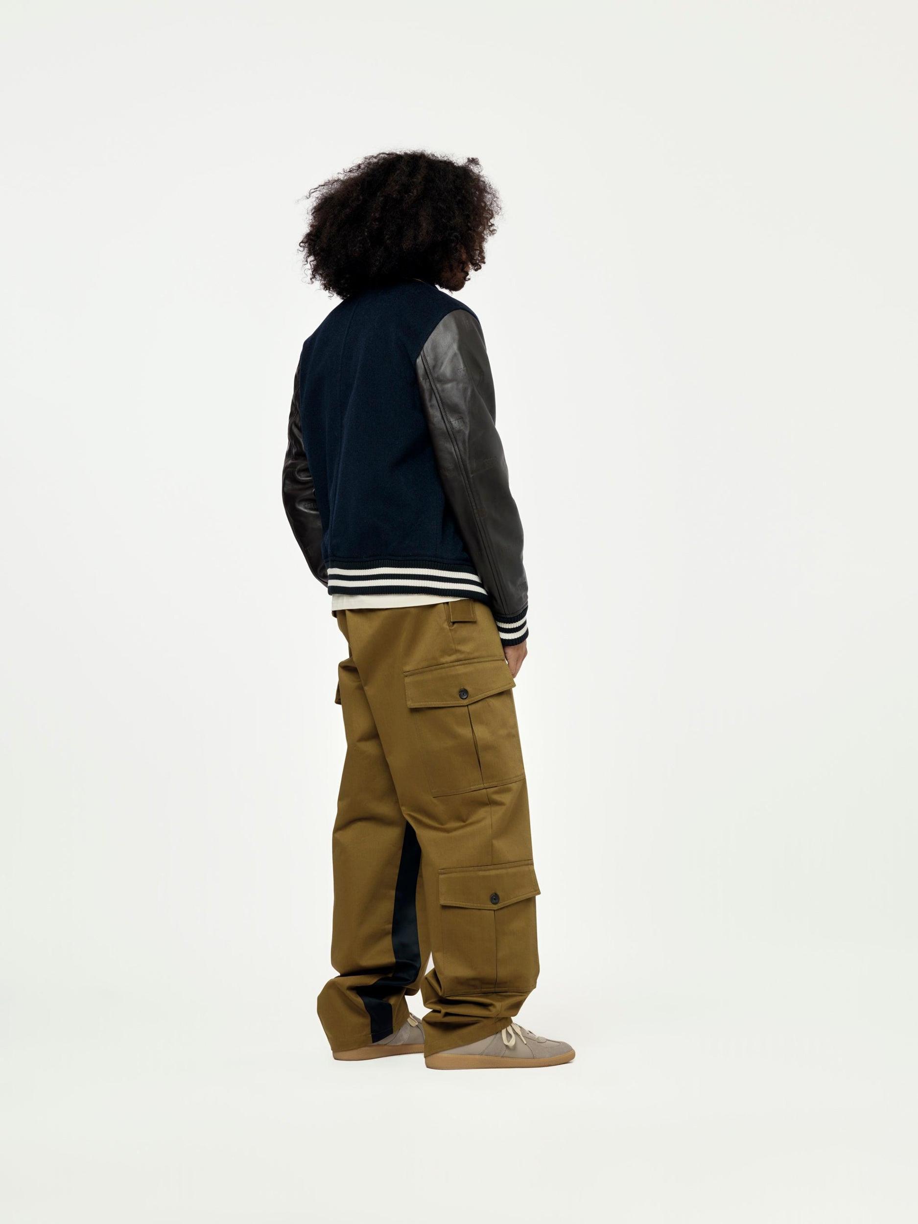 Prince Varsity Jacket (Brown/Navy) Product Image