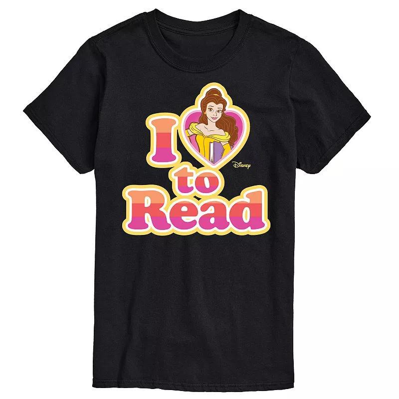 Disney Princess Big & Tall Belle I Love To Read Graphic Tee, Mens Product Image