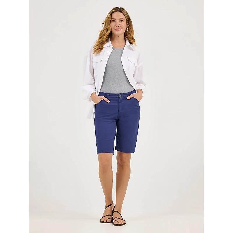 Women's Lee® Chino Bermuda Shorts, Size: 14, Medieval Blue Product Image