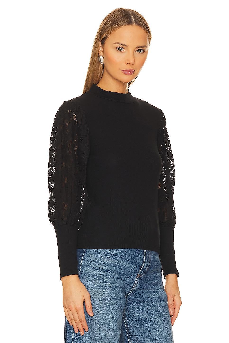Lace Long Sleeve Sweater Bobi Product Image