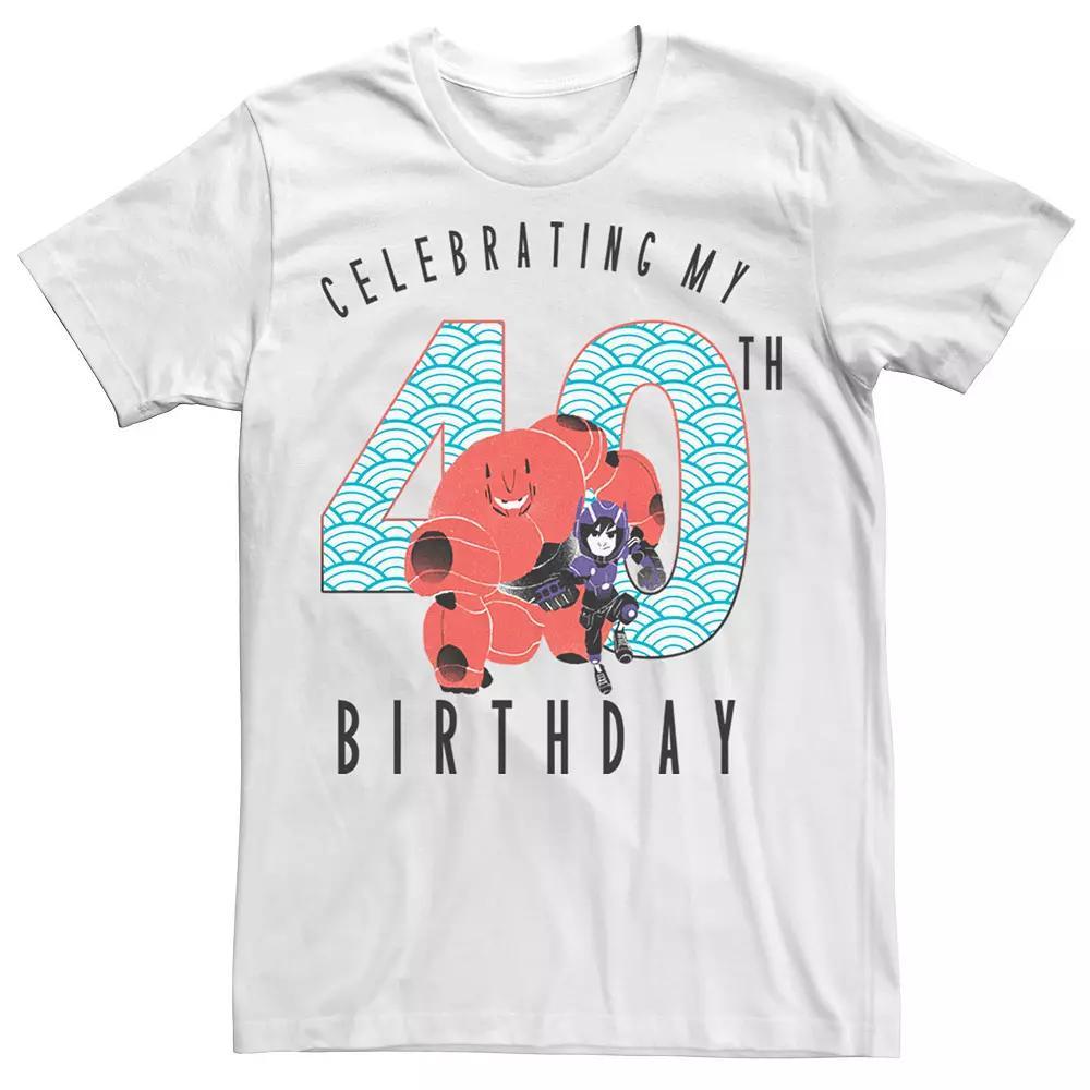 Disney's Big Hero 6 Baymax Hiro 40th Birthday Men's Tee, Size: 3XL, White Product Image