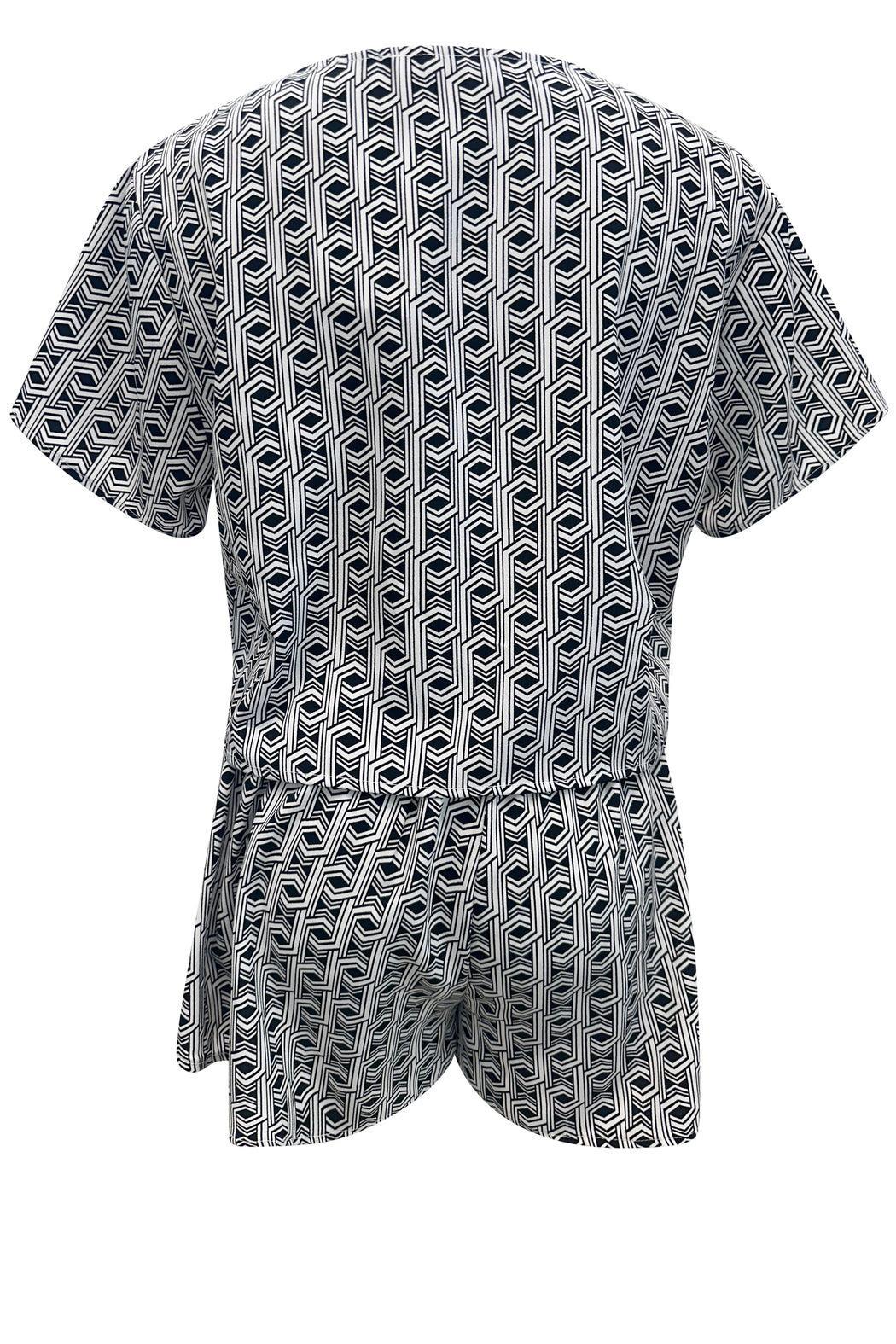 Short Sleeve Top And Short Pants Set Product Image