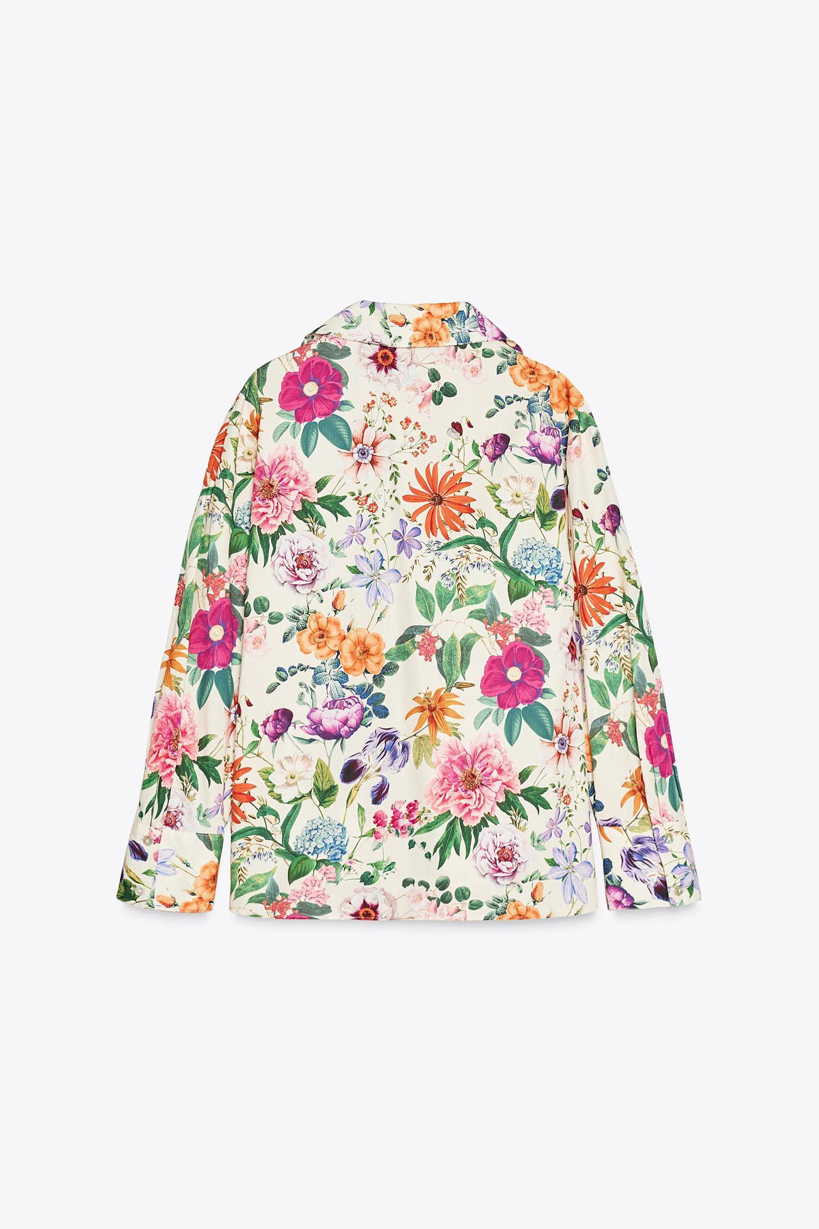 FLORAL PRINT POPLIN SHIRT Product Image