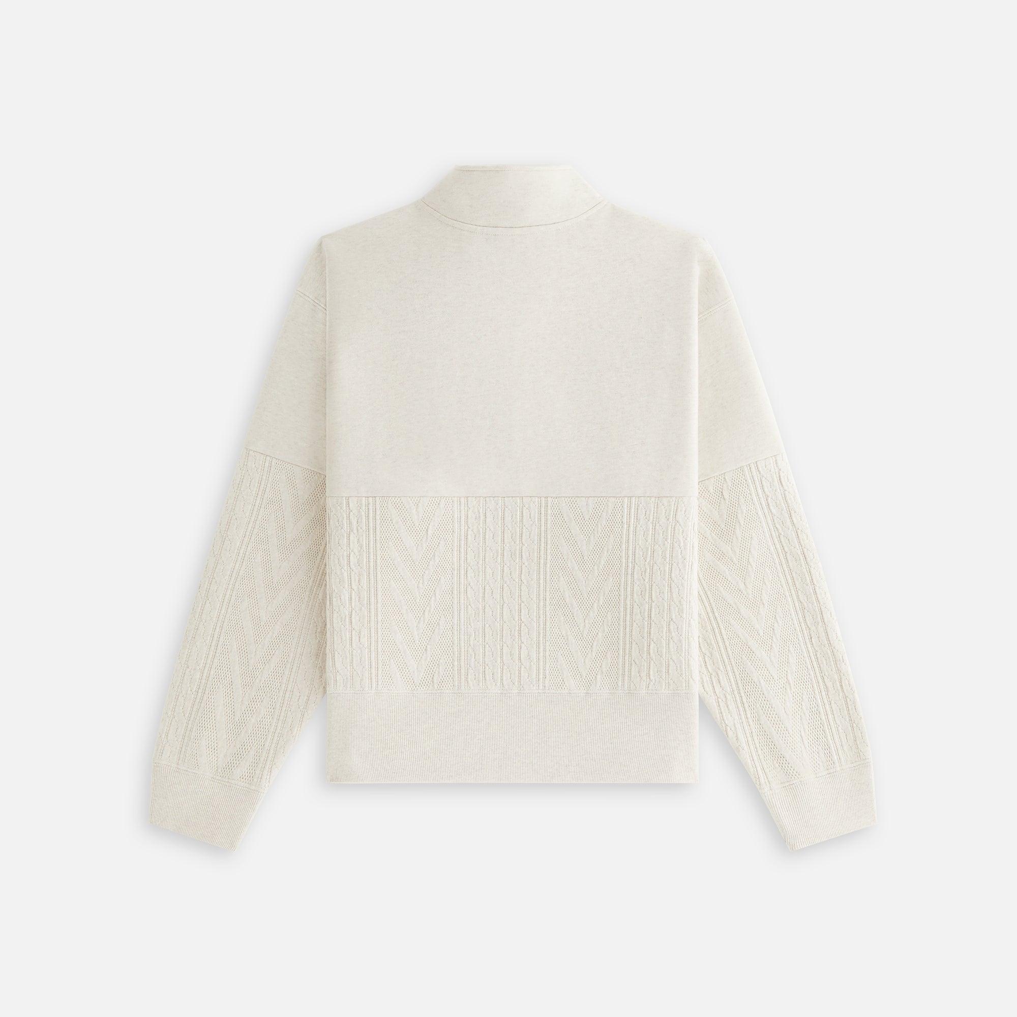 Kith Women Hunter Cable Panelled Quarter Zip - Sandy Heather Female Product Image