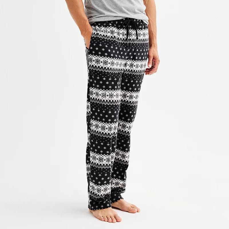 Men's Sonoma Goods For Life® Microfleece Pajama Pants, Size: XL, Snow Mountain Gray Product Image