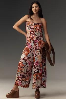 By Anthropologie Printed Wide-Leg Jumpsuit Product Image