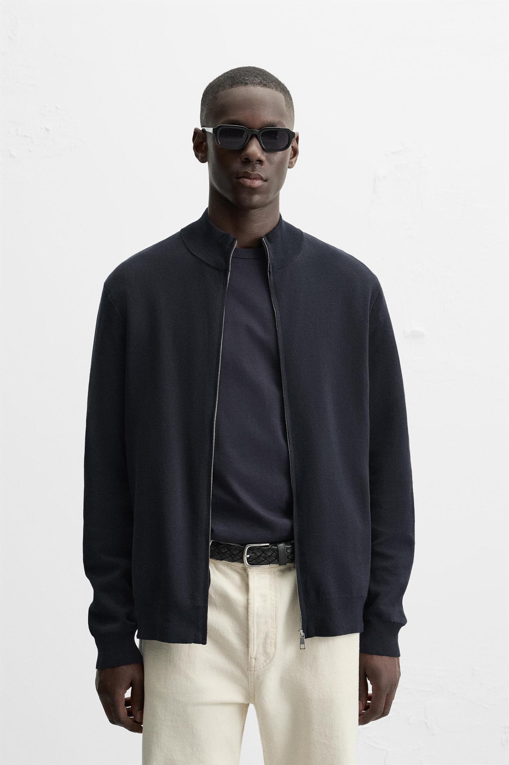 ZIPPERED MOCK NECK CARDIGAN Product Image