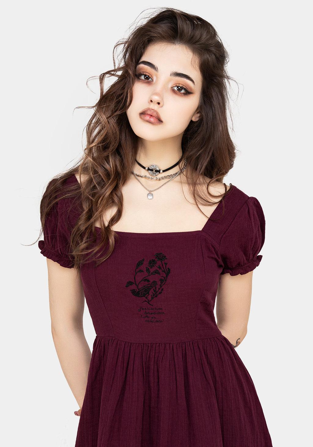 Frances Embroidered Cotton Mini Dress Product Image