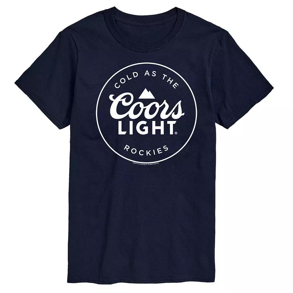 Men's Coors Light Logo Badge Graphic Tee, Size: Large, Blue Product Image
