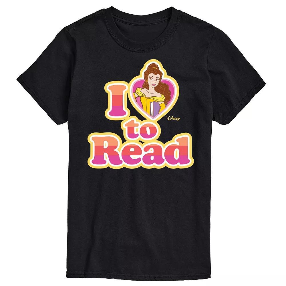Disney Princess Big & Tall Belle I Love To Read Graphic Tee, Mens Product Image