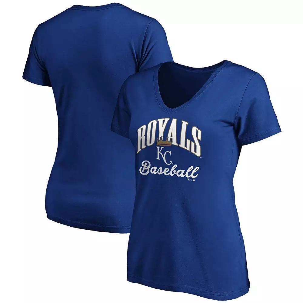 Womens Fanatics Branded Royal Kansas City Royals Victory Script V-Neck T-Shirt Product Image
