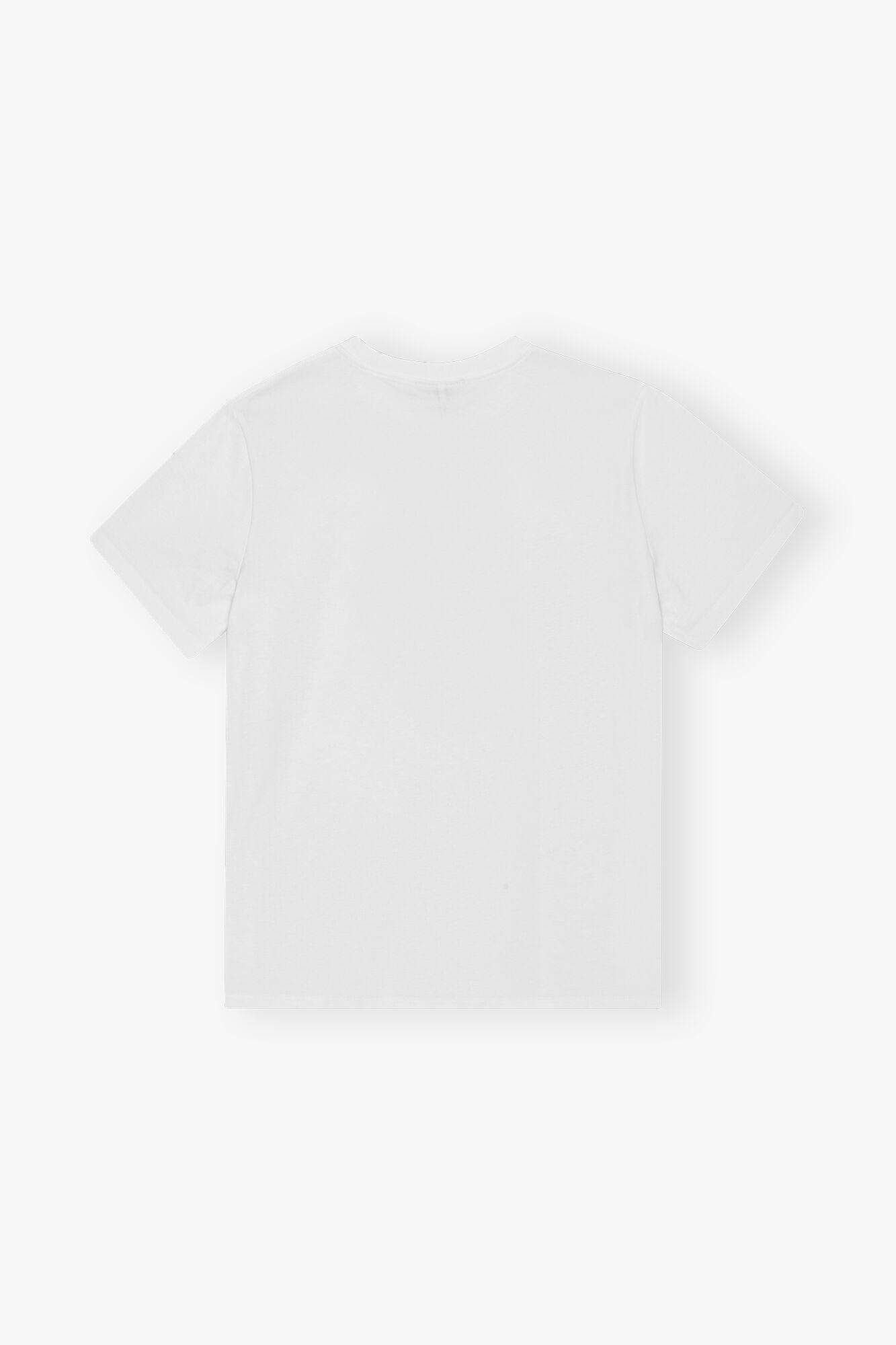 White Basic Jersey Kittens Relaxed T-shirt Product Image