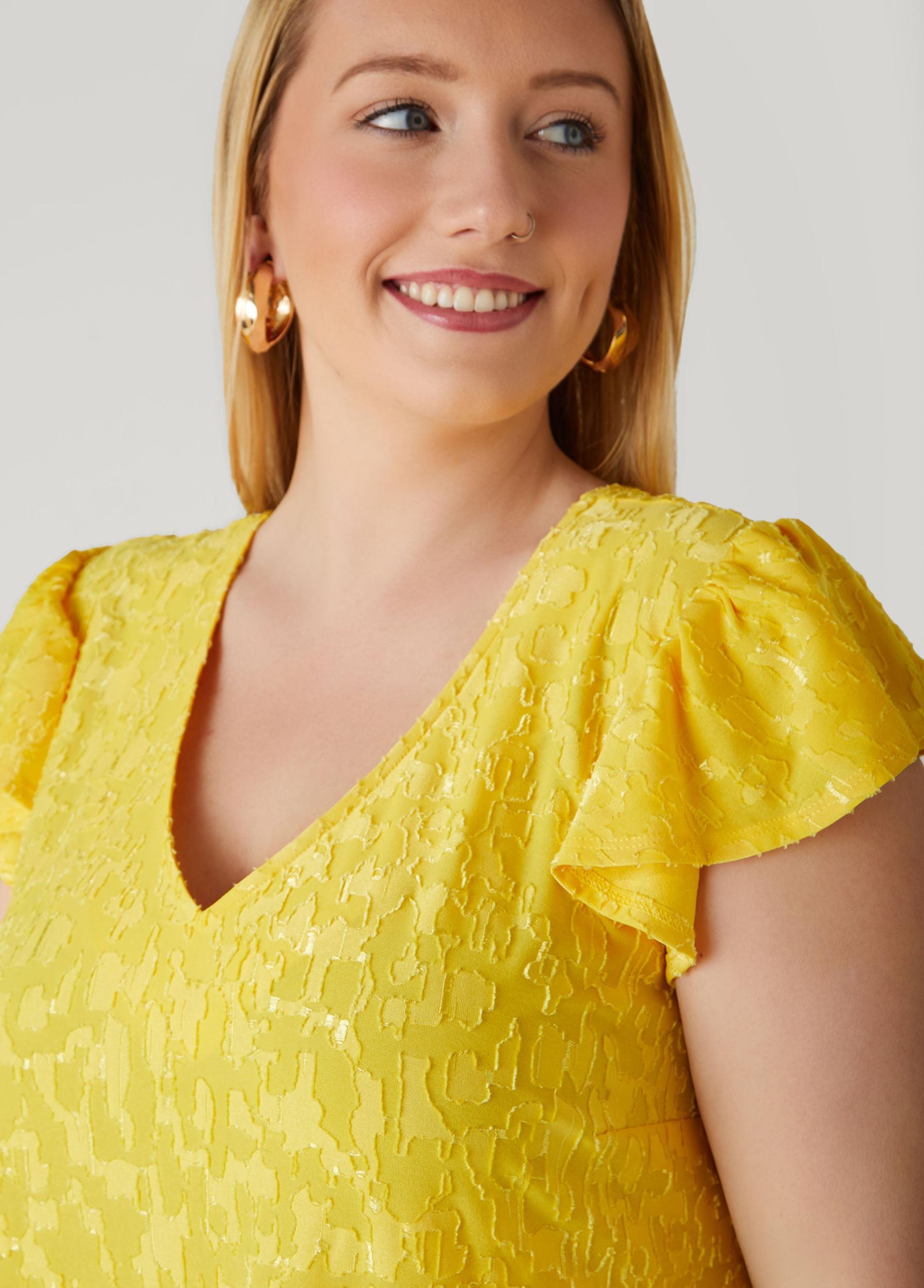 Flounced Burnout Dress Product Image