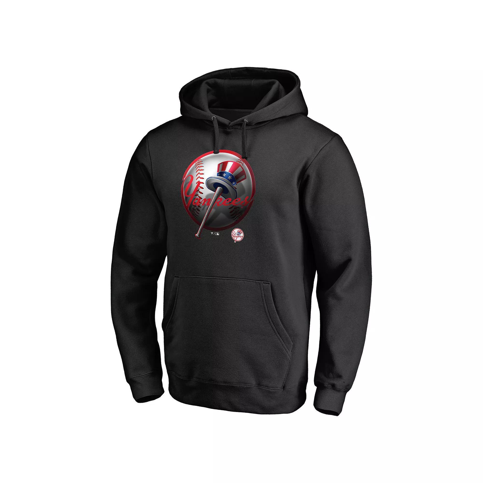 Men's Fanatics Branded Black New York Yankees Midnight Mascot Pullover Hoodie, Size: Large Product Image