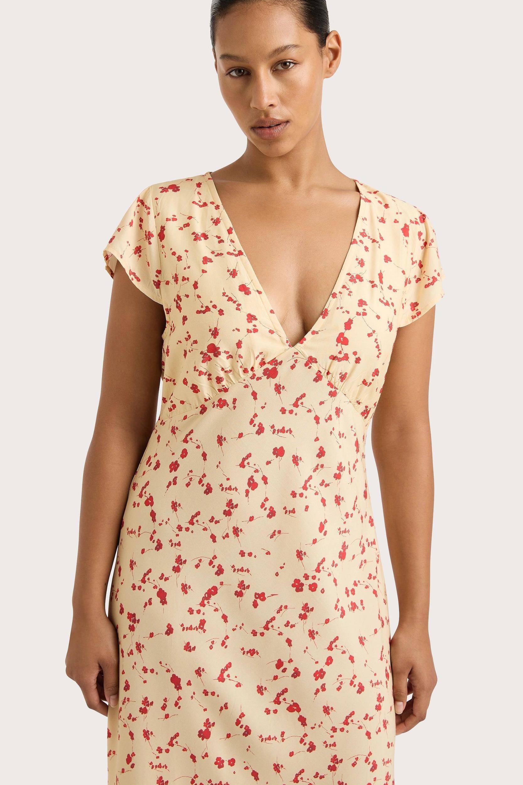 Esson Midi Dress Blossom Yellow Product Image