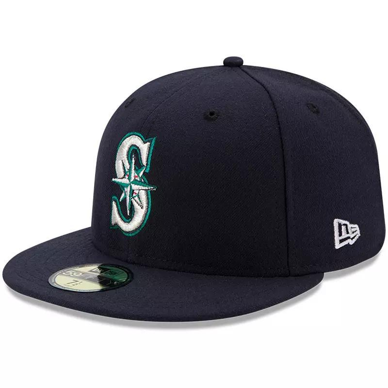 Men's New Era Navy Seattle Mariners Authentic Collection On Field 59FIFTY Fitted Hat, Size: 6 7/8, Blue Product Image