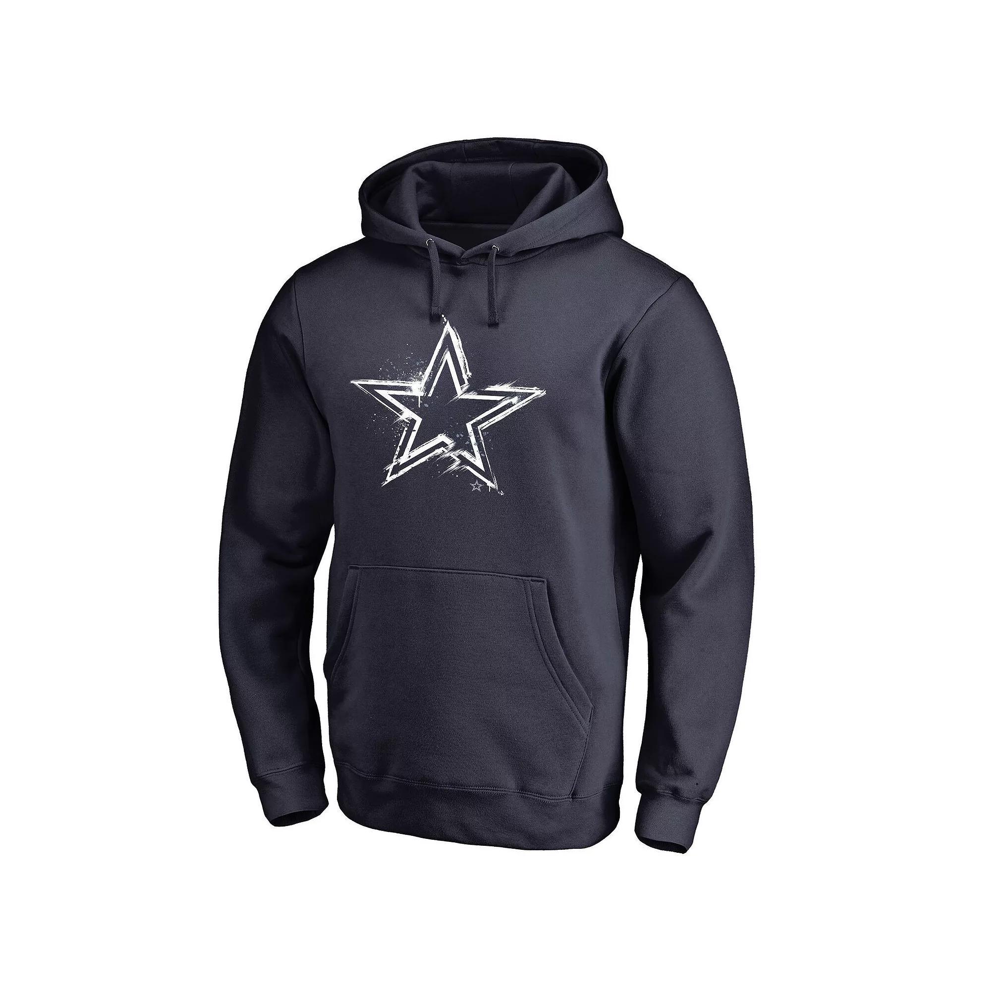 Men's Fanatics Branded Navy Dallas Cowboys Splatter Logo Pullover Hoodie, Size: 3XL, Blue Product Image