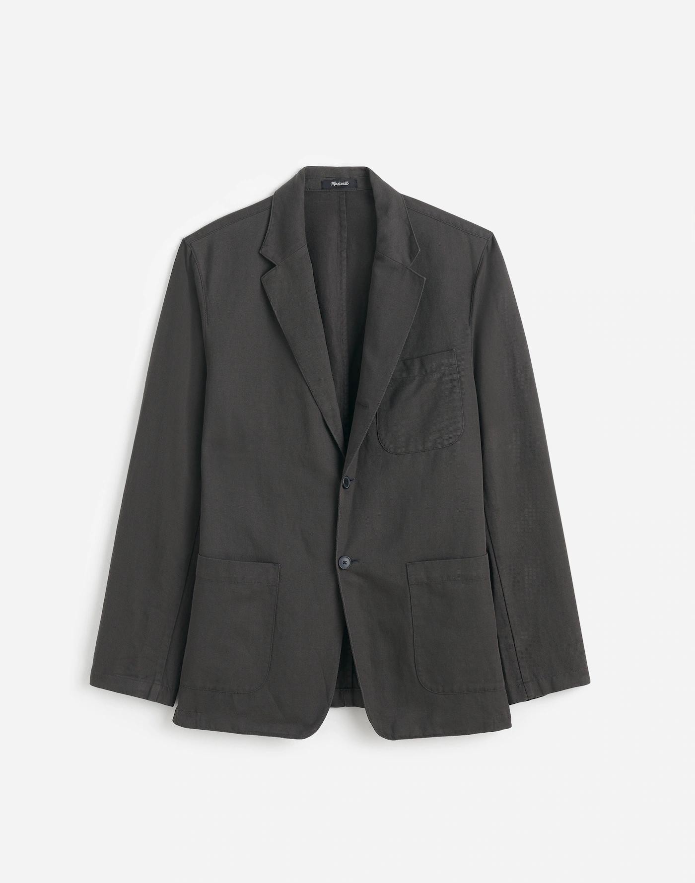 Unstructured Blazer in Cotton-Linen Blend Product Image
