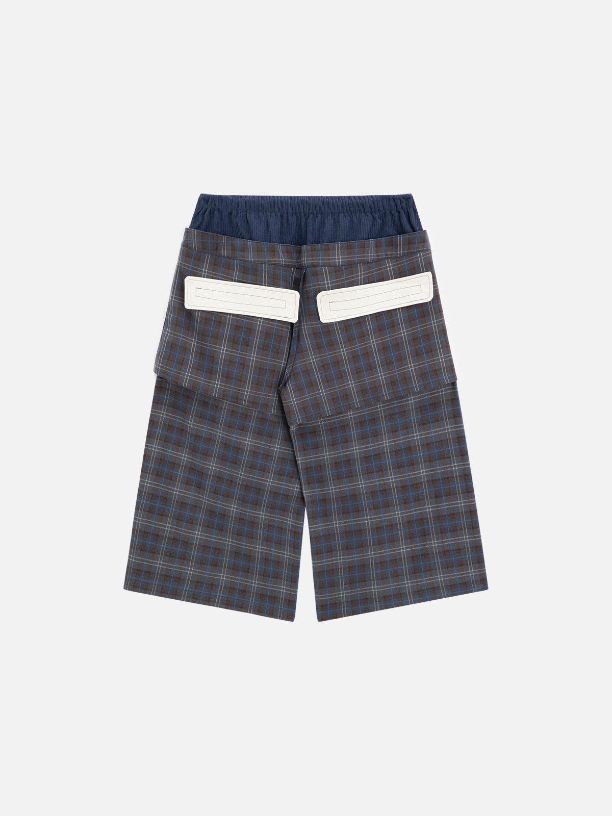 Aelfric Eden Plaid Double Waist Longline Shorts Female Product Image