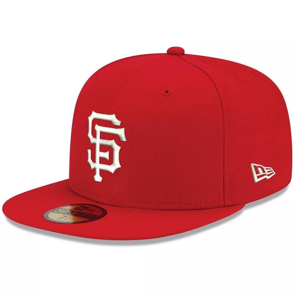 Men's New Era Red San Francisco Giants Logo White 59FIFTY Fitted Hat, Size: 7 1/2 Product Image