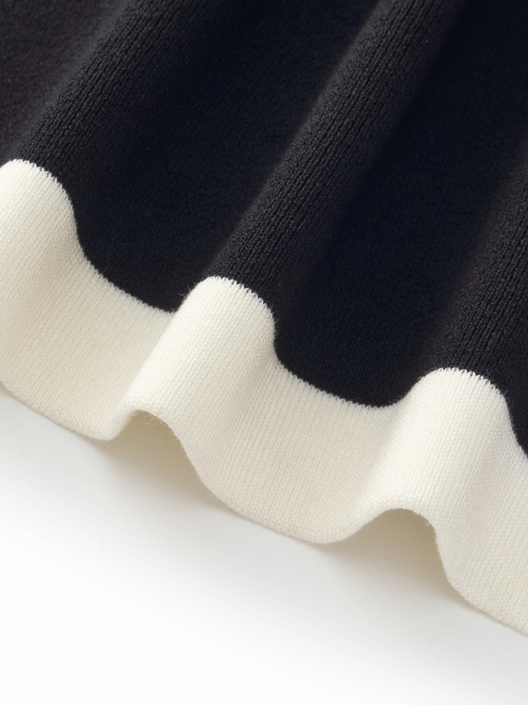Tencel Blend Contrast Trim Women Knit Vest Product Image