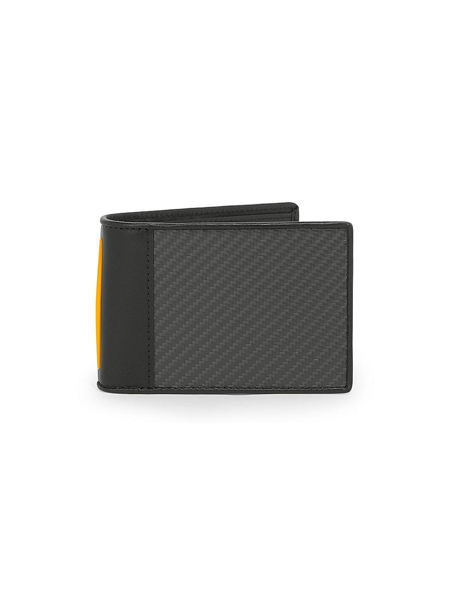 Mens Slim Single Billfold Leather Bifold Wallet Product Image