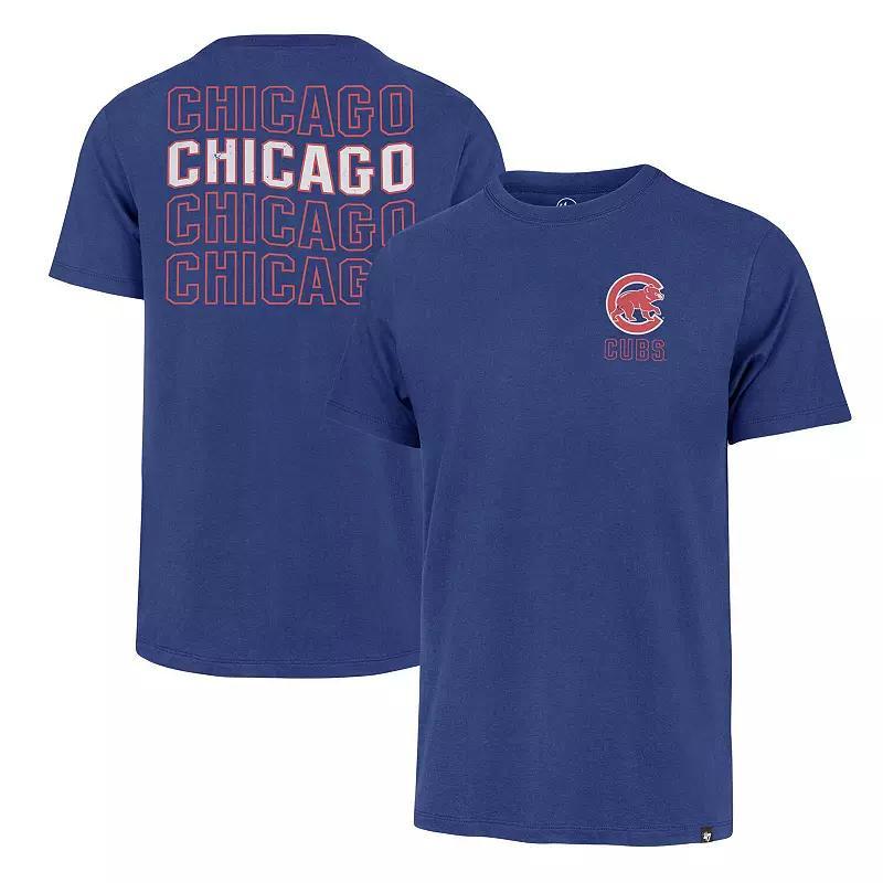 Men's '47 Royal Chicago Cubs Hang Back Franklin T-Shirt, Size: Large, Blue Product Image