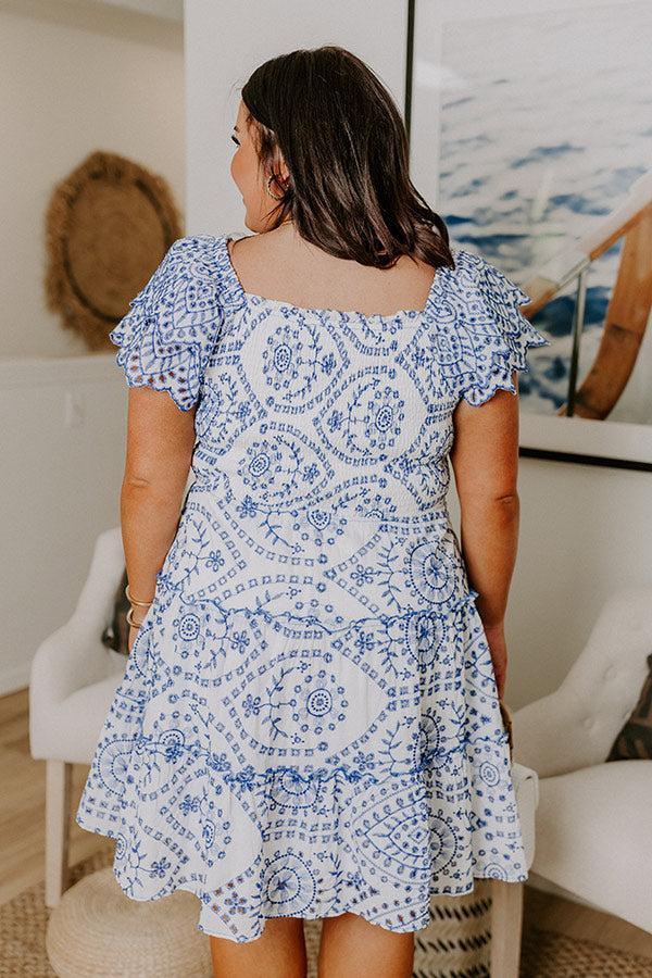 Petit Fours and Picnics Eyelet Embroidered Mini Dress Curves Product Image