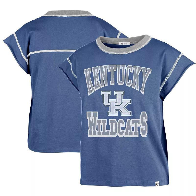 Women's '47 Royal Kentucky Wildcats Sound Up Maya Cutoff T-Shirt, Size: Medium, Blue Product Image