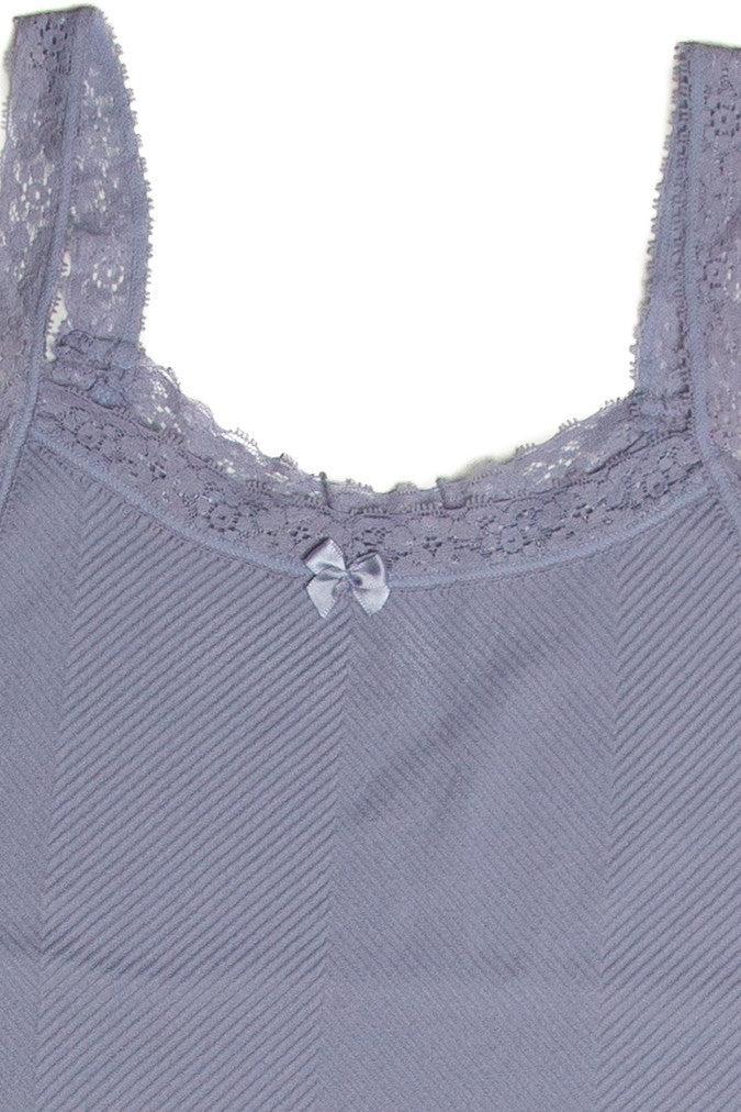 Seamless Lace Trim Bow Tank Top Product Image