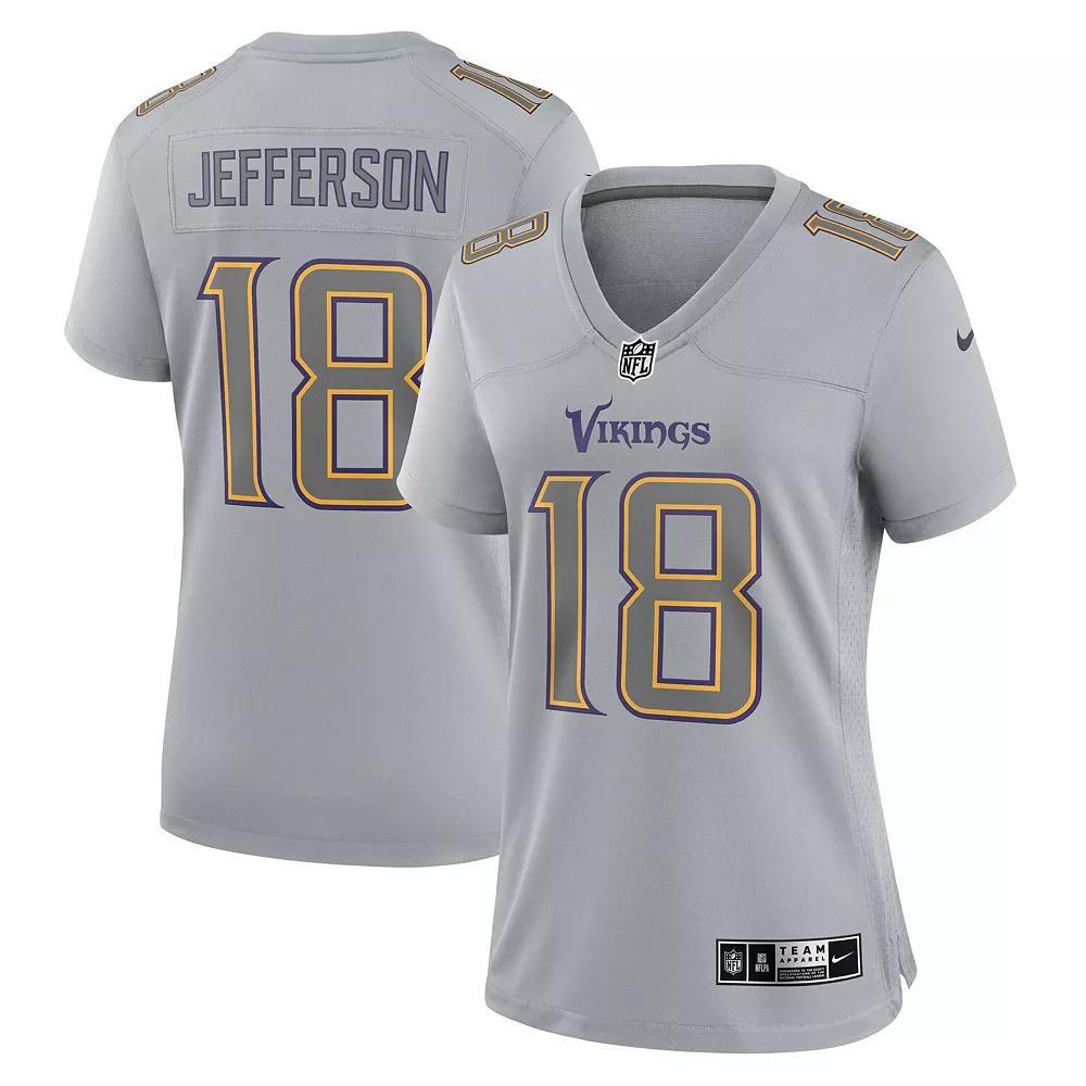 Women's Nike Justin Jefferson Gray Minnesota Vikings Atmosphere Fashion Game Jersey, Size: XL, Grey Product Image