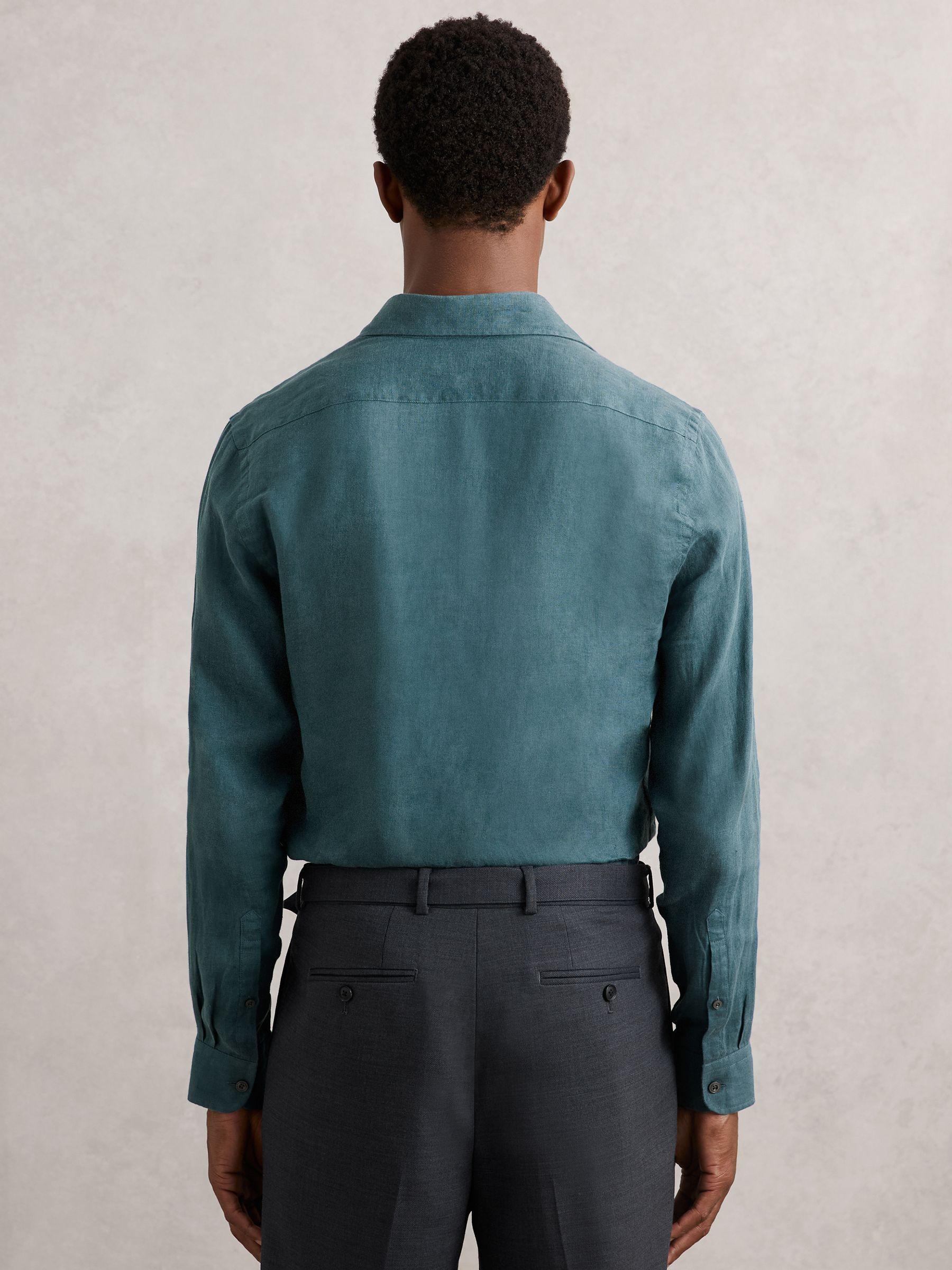 Linen Cutaway-Collar Shirt in Orion Blue Product Image