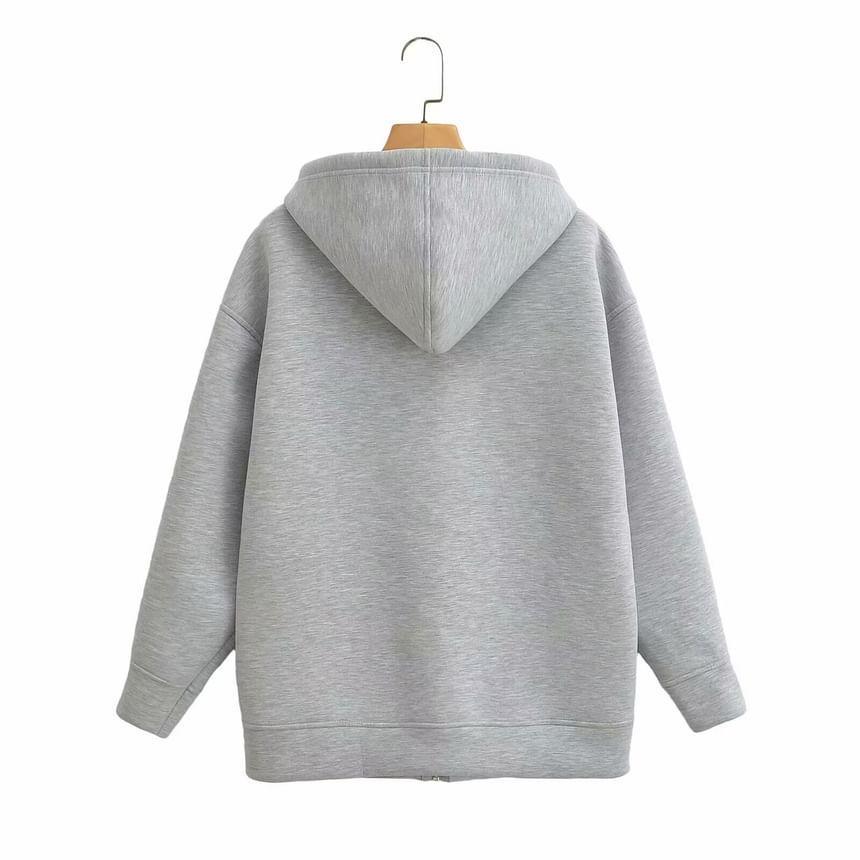 Plain Zip Hoodie Product Image