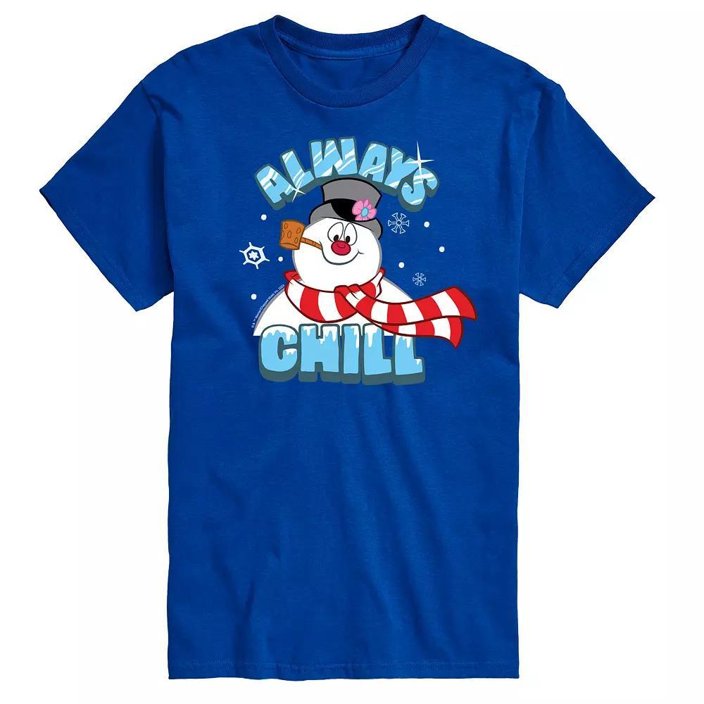 Men's Frosty The Snowman Frosty Always Chill Tee, Size: Large, Blue Product Image