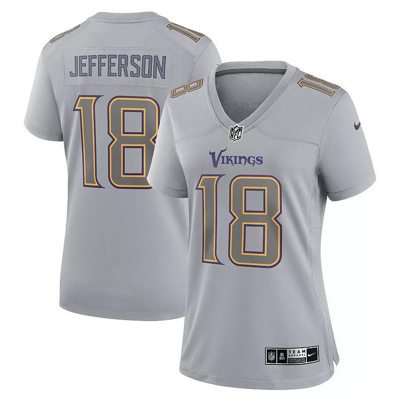 Women's Nike Justin Jefferson Gray Minnesota Vikings Atmosphere Fashion Game Jersey, Size: XL, Grey Product Image