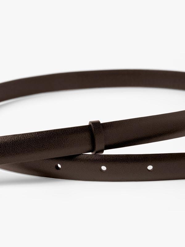 LS Clasp Leather Skinny Belt Product Image
