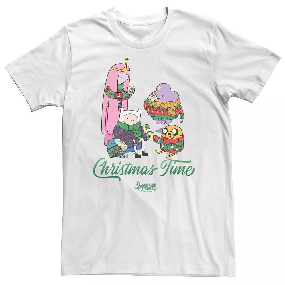 Big & Tall Adventure Time Holidays Christmas Time Season Friends Tee, Men's, Size: 4XL Tall, White Product Image