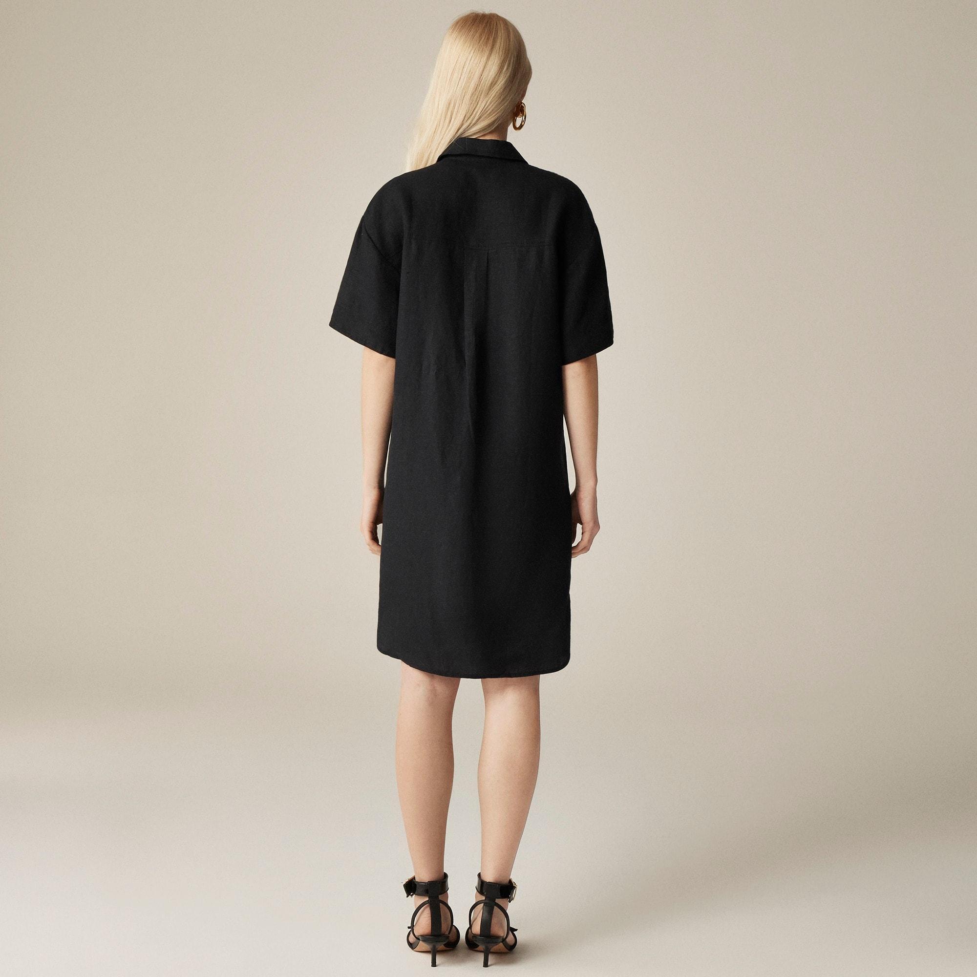 Petite utility shirtdress in linen Product Image