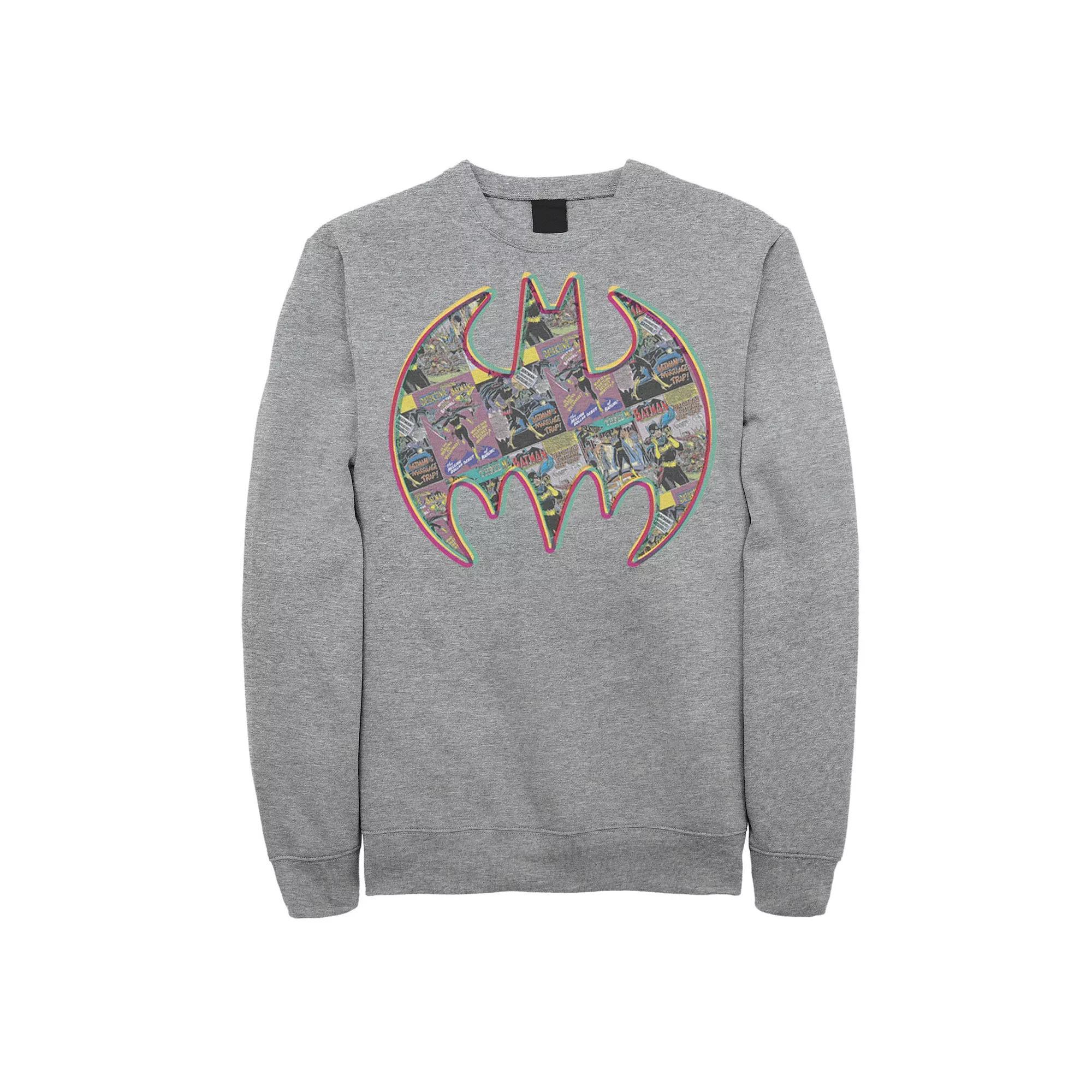 Men's Jurassic Park Neon Sign Fossil Logo Sweatshirt, Size: Small, Black Product Image