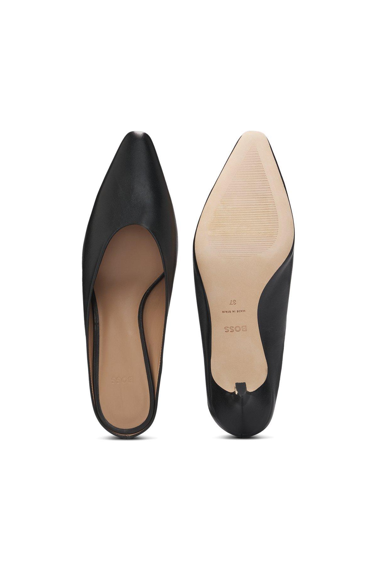 BOSS - Backless mules in nappa leather - Black Product Image