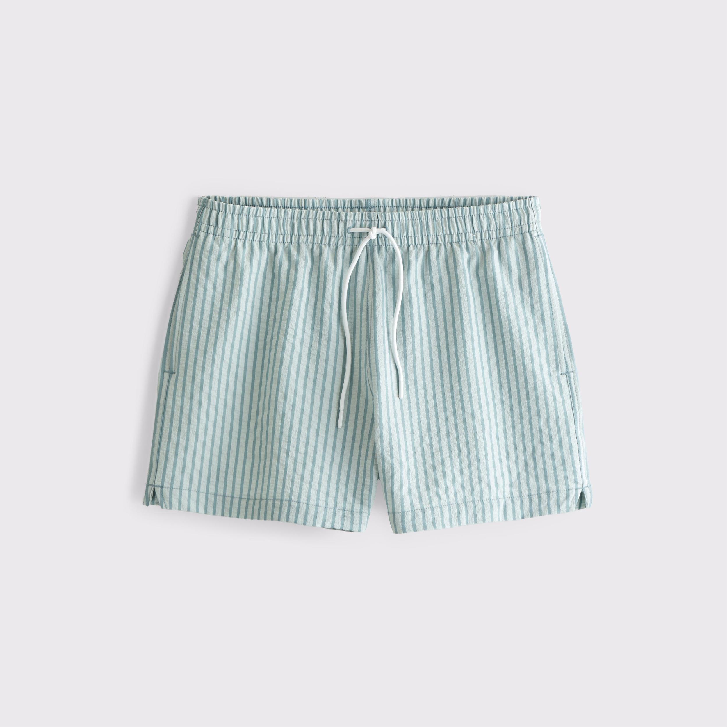 Pull-On Wide Seersucker Swim Trunk Product Image