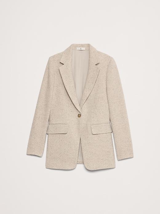 Slim Italian Herringbone Blazer Product Image