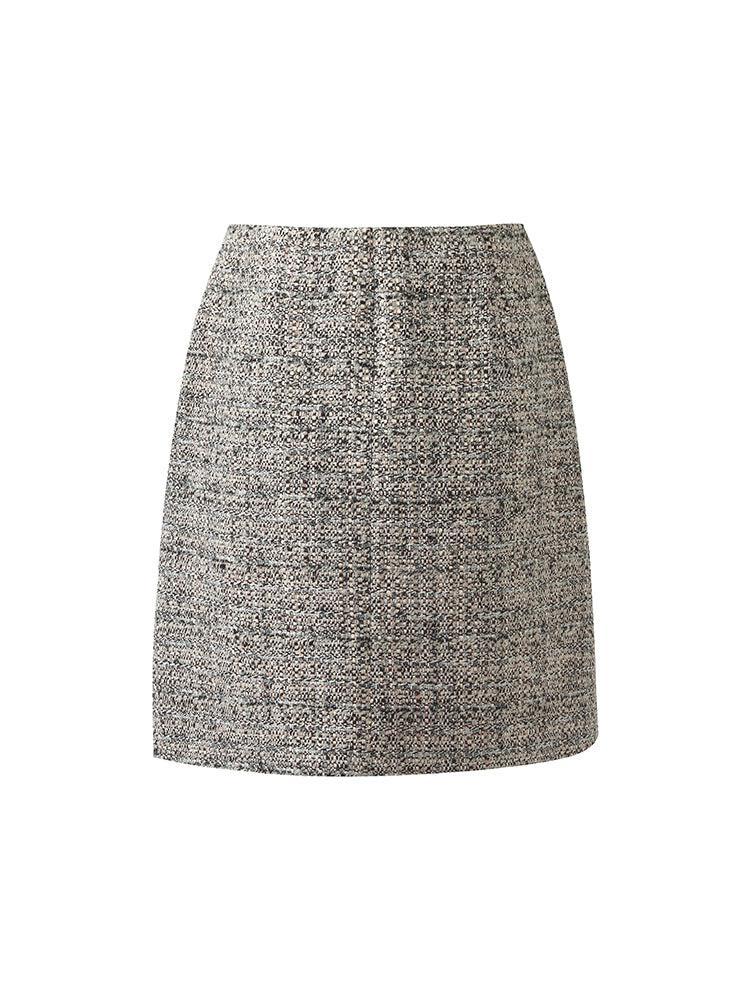 Wool Blend Tweed A-Line Women Mini Skirt Product Image