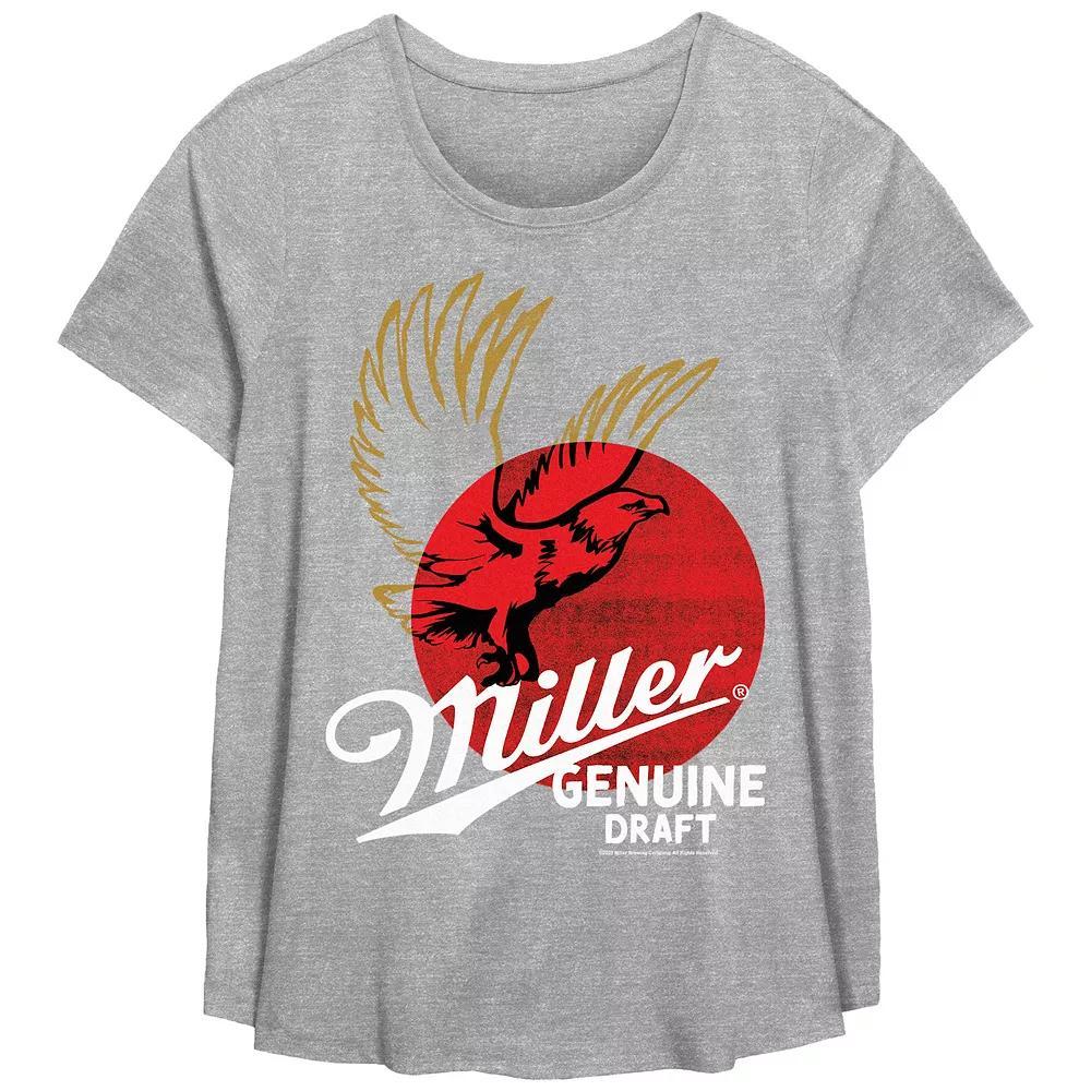 Plus Size Miller Genuine Draft Graphic Tee, Women's, Size: 0X, Black Product Image