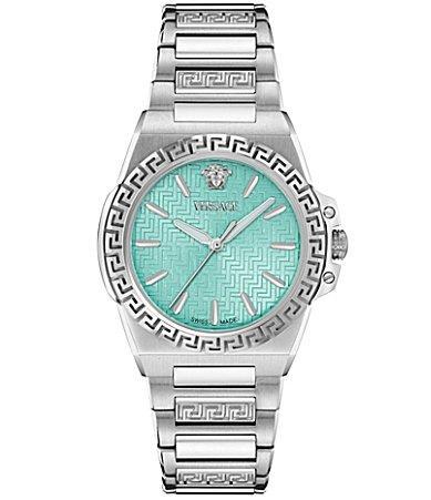 Womens Greca Reaction Stainless Steel Bracelet Watch/38MM Product Image