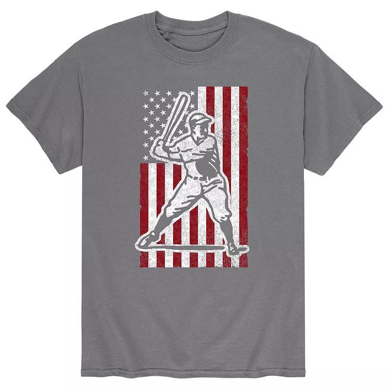 Mens Classic Baseball Flag Tee Product Image