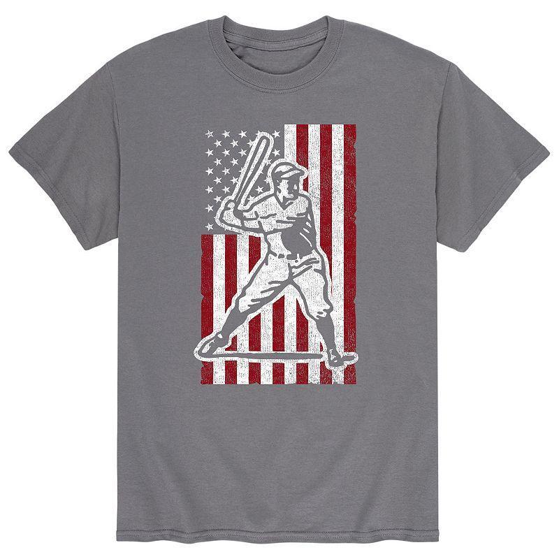 Mens Classic Baseball Flag Tee Product Image